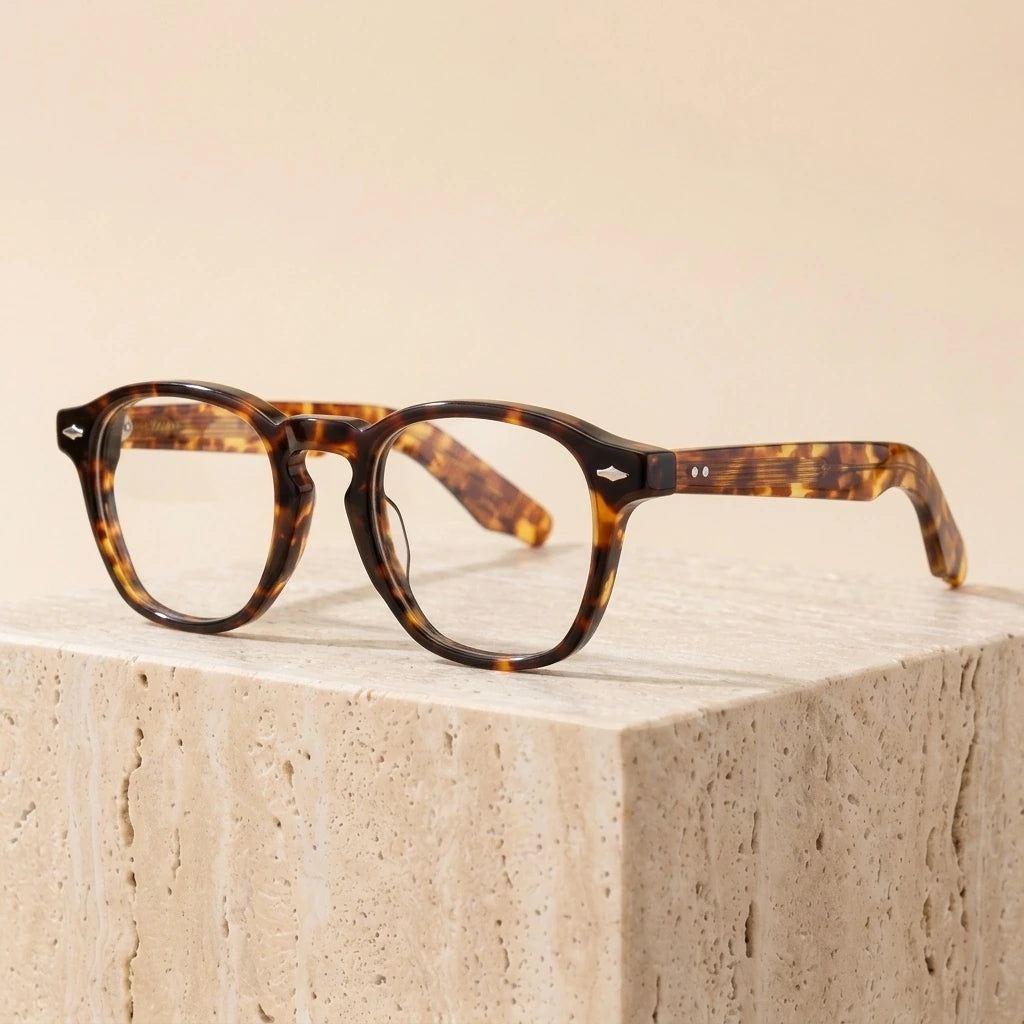 Aimee Unisex Full Rim Oval Round Thick Acetate Eyeglasses 101313 — view 1 | Aimee at FuzWeb