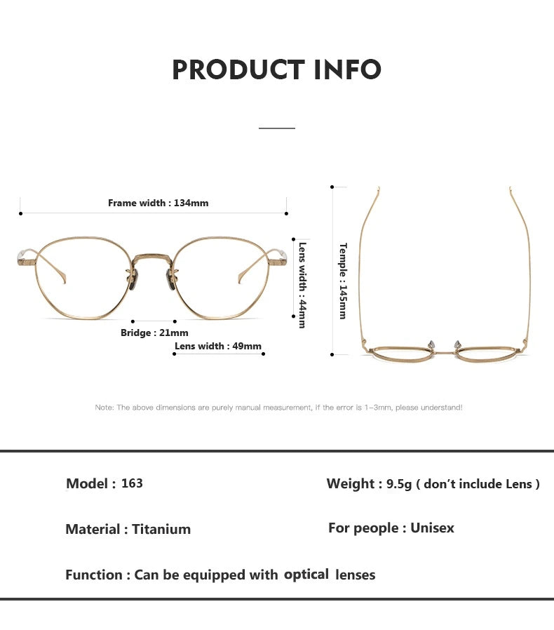 Aimee 163 Eyeglasses — Frame Dimensions and Sizing Chart
