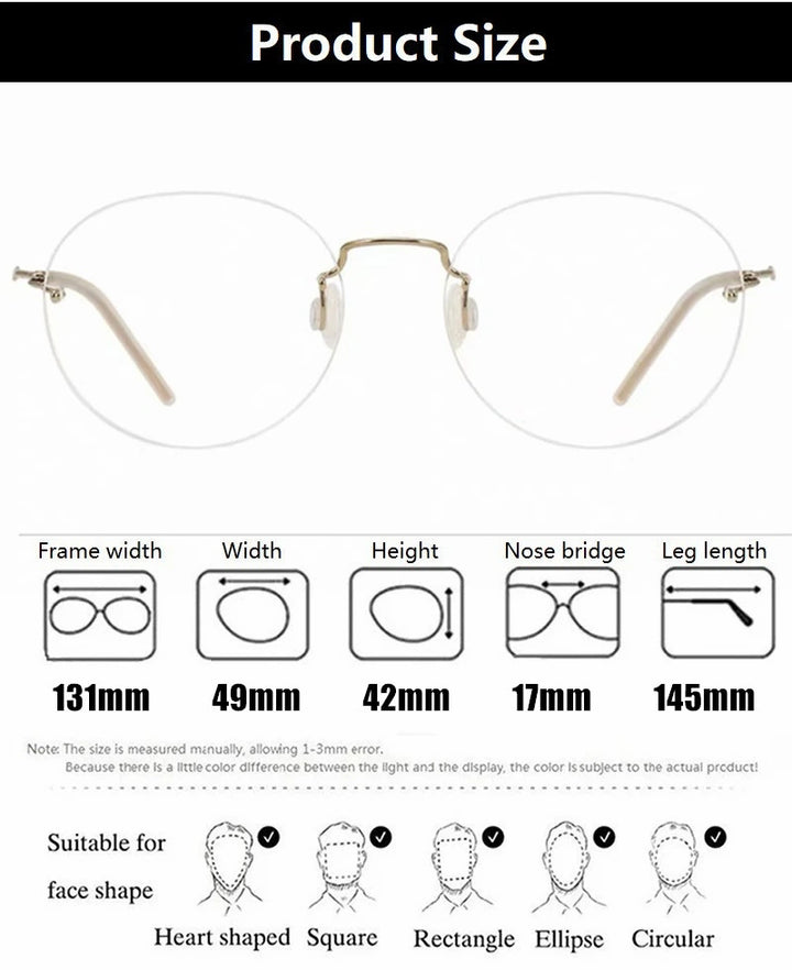 Aimee 2111 Eyeglasses — Frame Dimensions and Sizing Chart