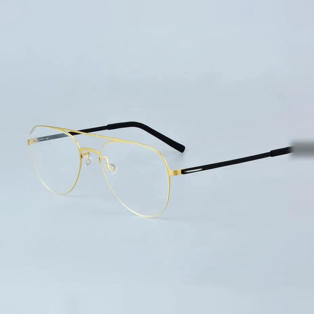 Aimee Women's Full Rim Oval Double Bridge Titanium Eyeglasses 488005 — view 2 | Aimee at FuzWeb