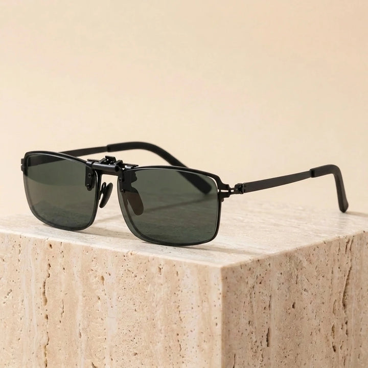 Aimee Unisex Full Rim Square Screwless Stainless Steel Eyeglasses 5085 — view 5 | Aimee at FuzWeb