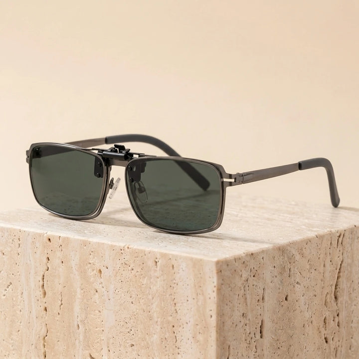 Aimee Unisex Full Rim Square Screwless Stainless Steel Eyeglasses 5085 — view 6 | Aimee at FuzWeb