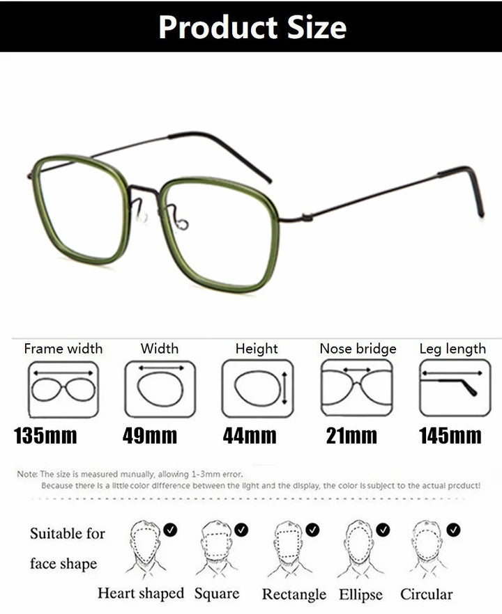 Aimee 5801 Eyeglasses — Frame Dimensions and Sizing Chart