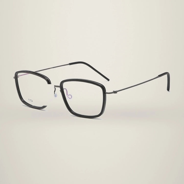 Aimee Unisex Full Rim Square Titanium Acetate Eyeglasses 5803 — view 3 | Aimee at FuzWeb