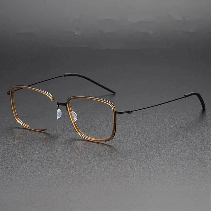 Aimee Unisex Full Rim Square Titanium Acetate Eyeglasses 5803 — view 2 | Aimee at FuzWeb
