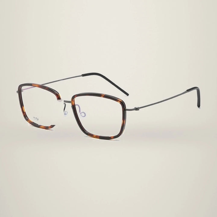 Aimee Unisex Full Rim Square Titanium Acetate Eyeglasses 5803 — view 1 | Aimee at FuzWeb