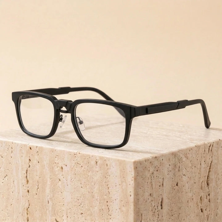 Aimee Unisex Full Rim Square Acetate Eyeglasses 6555 — view 1 | Aimee at FuzWeb