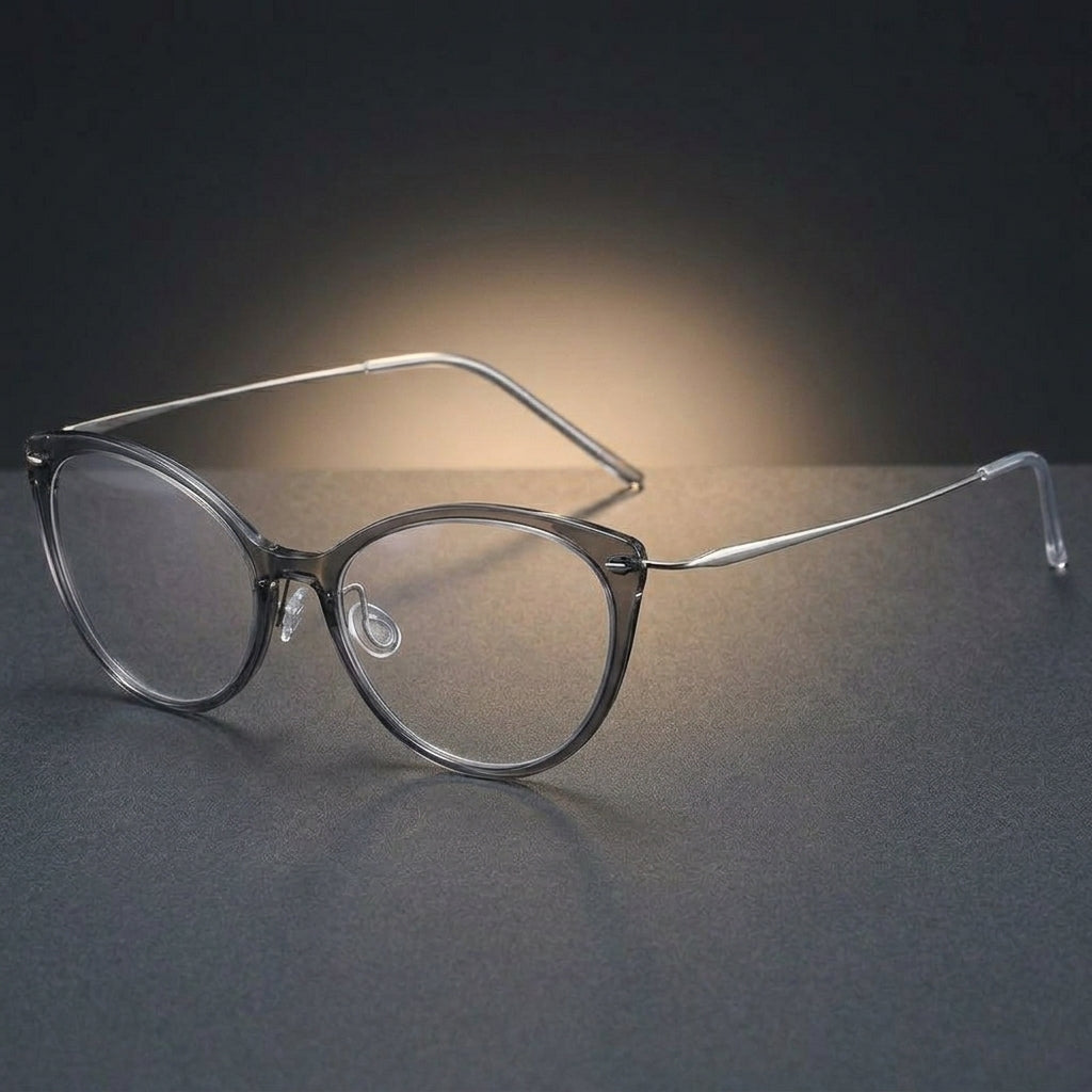 Aimee Unisex Full Rim Cat Eye Titanium Eyeglasses 6564