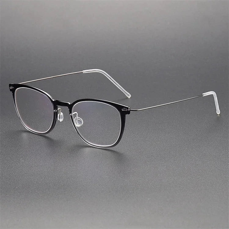 Aimee Unisex Full Rim Square Titanium Acetate Eyeglasses 6609 - Gradient-Grey | Aimee at FuzWeb