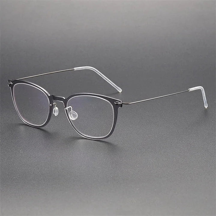 Aimee Unisex Full Rim Square Titanium Acetate Eyeglasses 6609 - Grey | Aimee at FuzWeb