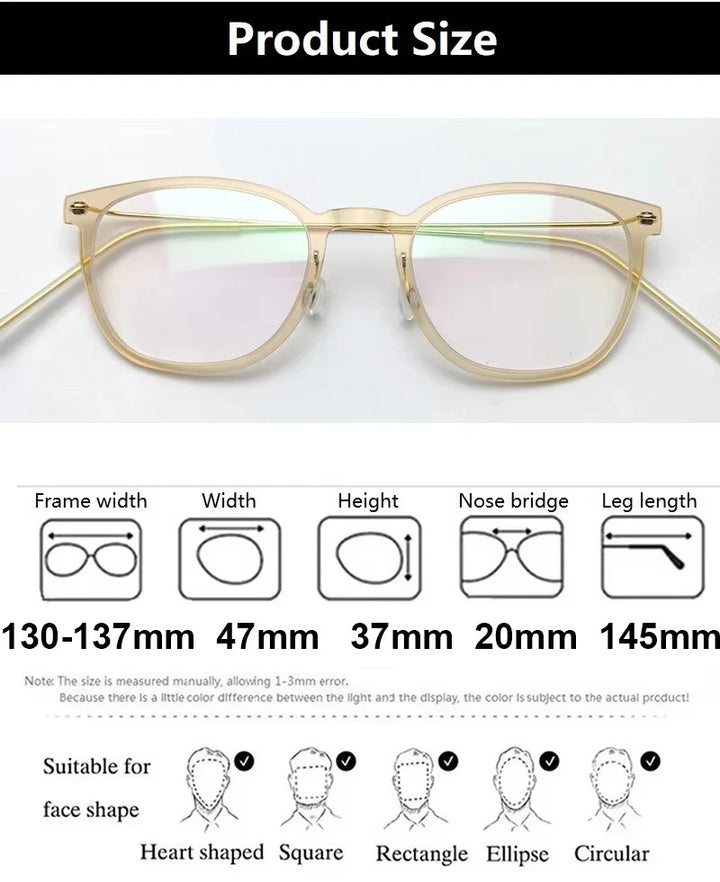 Aimee 6609 Eyeglasses — Frame Dimensions and Sizing Chart