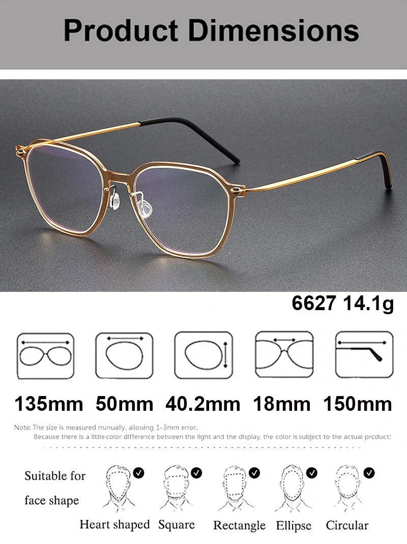 Aimee 6627 Eyeglasses — Frame Dimensions and Sizing Chart