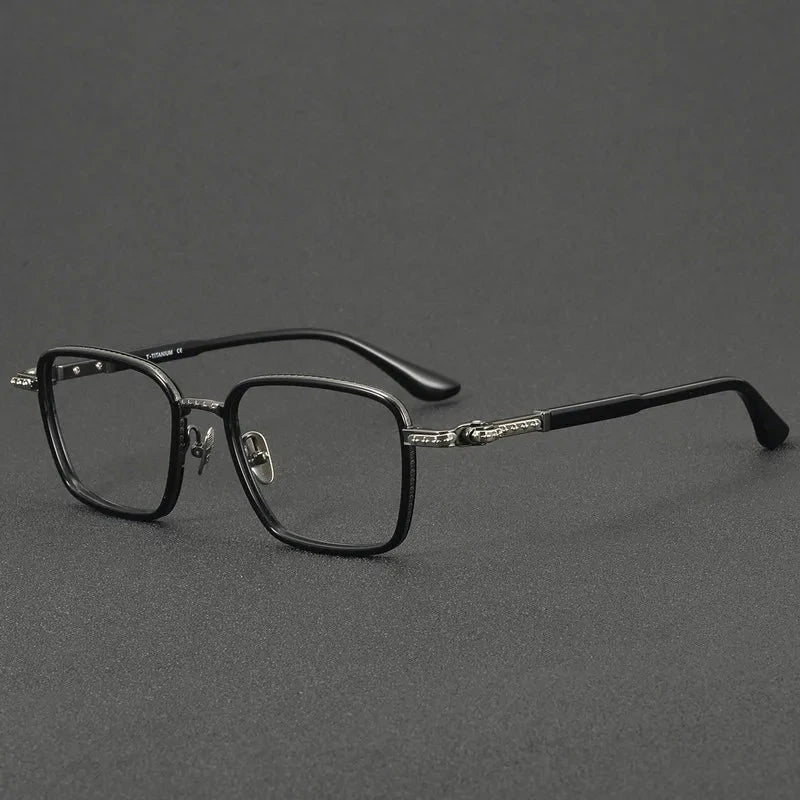 Aimee Unisex Full Rim Square Titanium Eyeglasses 81088 — view 5 | Aimee at FuzWeb