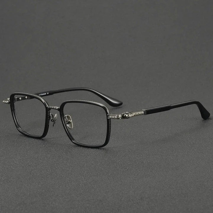 Aimee Unisex Full Rim Square Titanium Eyeglasses 81088 — view 5 | Aimee at FuzWeb