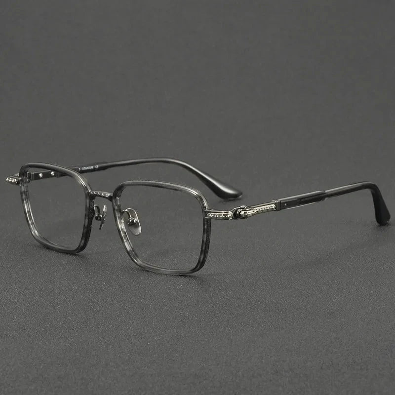Aimee Unisex Full Rim Square Titanium Eyeglasses 81088 — view 1 | Aimee at FuzWeb