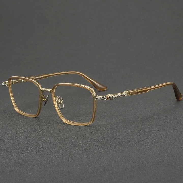 Aimee Unisex Full Rim Square Titanium Eyeglasses 81088 — view 4 | Aimee at FuzWeb