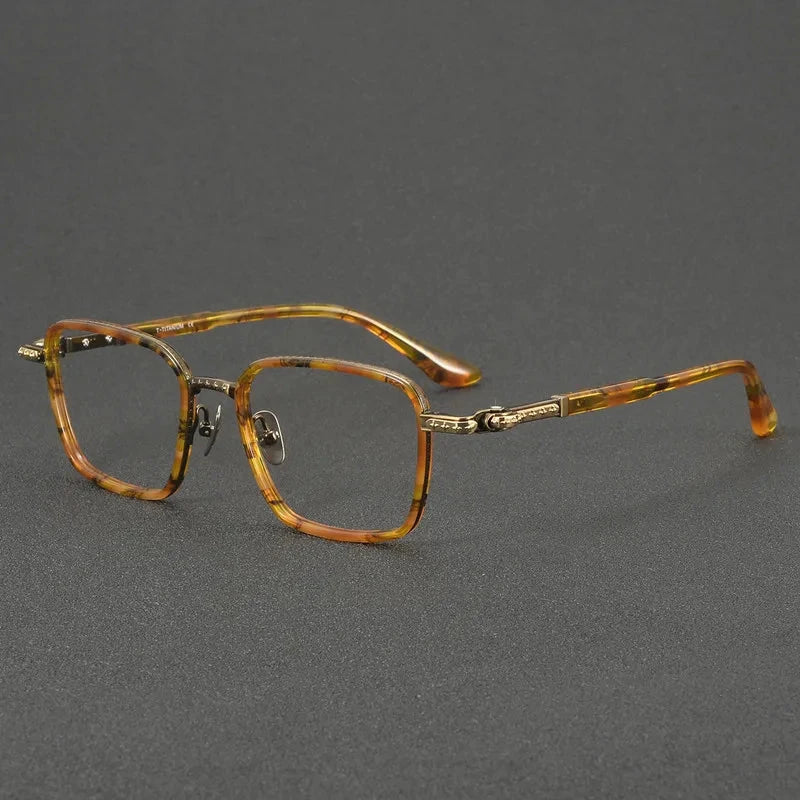 Aimee Unisex Full Rim Square Titanium Eyeglasses 81088 — view 2 | Aimee at FuzWeb