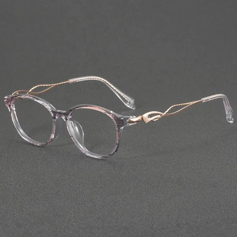 Aimee Unisex Full Rim Oval Titanium Eyeglasses 90019 — view 4 | Aimee at FuzWeb
