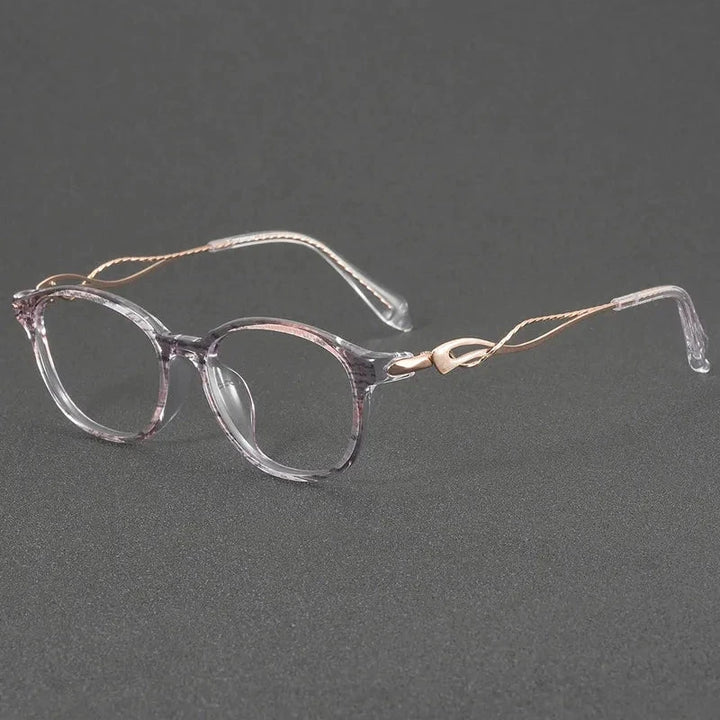 Aimee Unisex Full Rim Oval Titanium Eyeglasses 90019 — view 4 | Aimee at FuzWeb