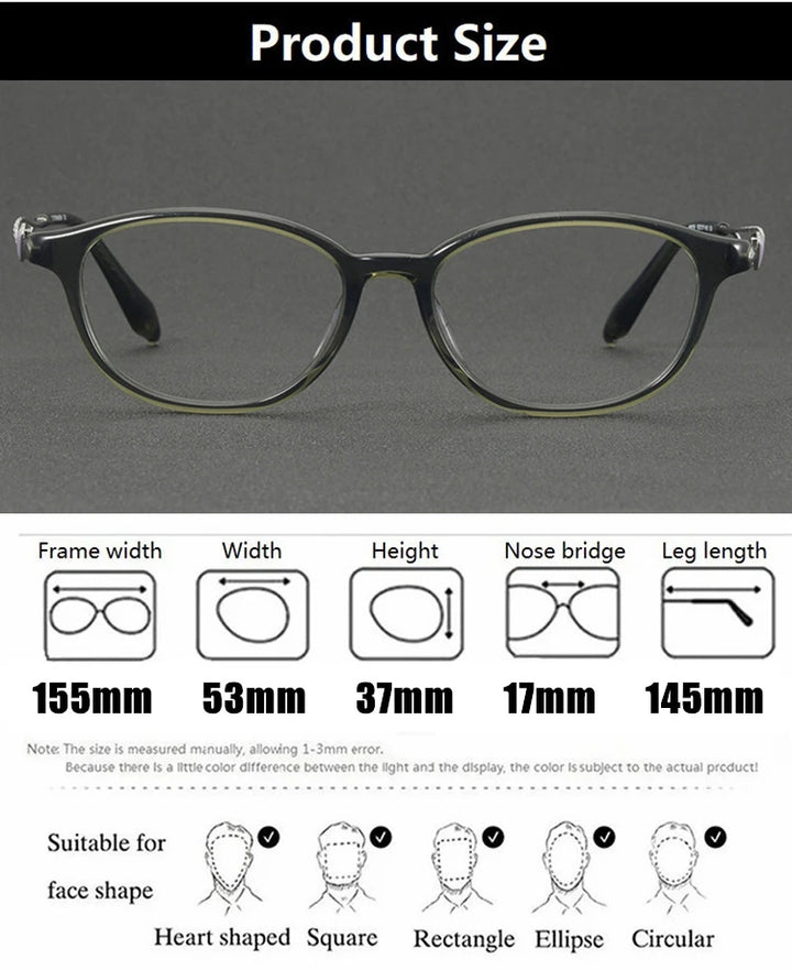 Aimee 90019 Eyeglasses — Frame Dimensions and Sizing Chart