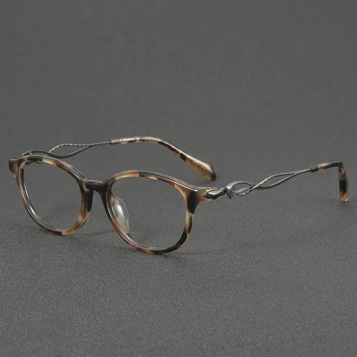 Aimee Unisex Full Rim Oval Titanium Eyeglasses 90019 — view 5 | Aimee at FuzWeb
