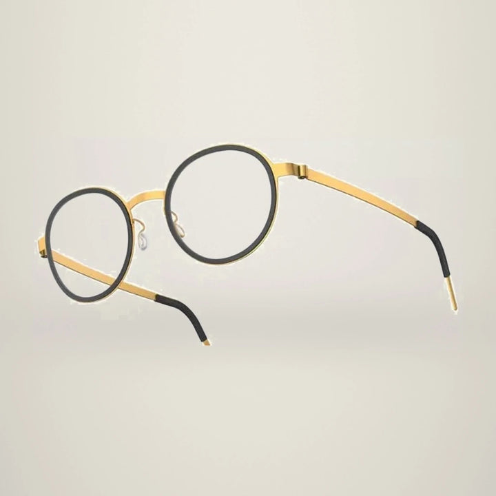 Aimee Unisex Full Rim Round Titanium Acetate Eyeglasses 9752 — view 3 | Aimee at FuzWeb