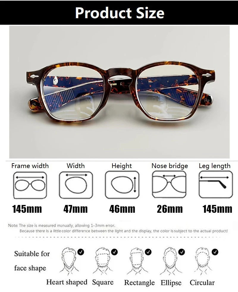 Aimee AC47 Eyeglasses — Frame Dimensions and Sizing Chart