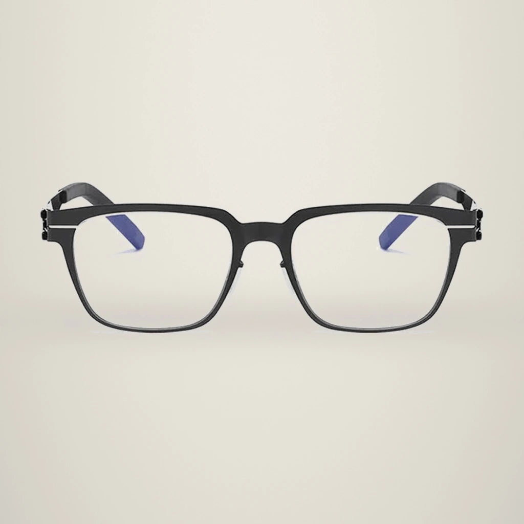 Aimee Unisex Full Rim Square Stainless Steel Eyeglasses Bo — view 5 | Aimee at FuzWeb