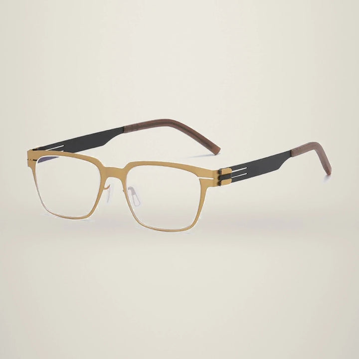 Aimee Unisex Full Rim Square Stainless Steel Eyeglasses Bo — view 4 | Aimee at FuzWeb