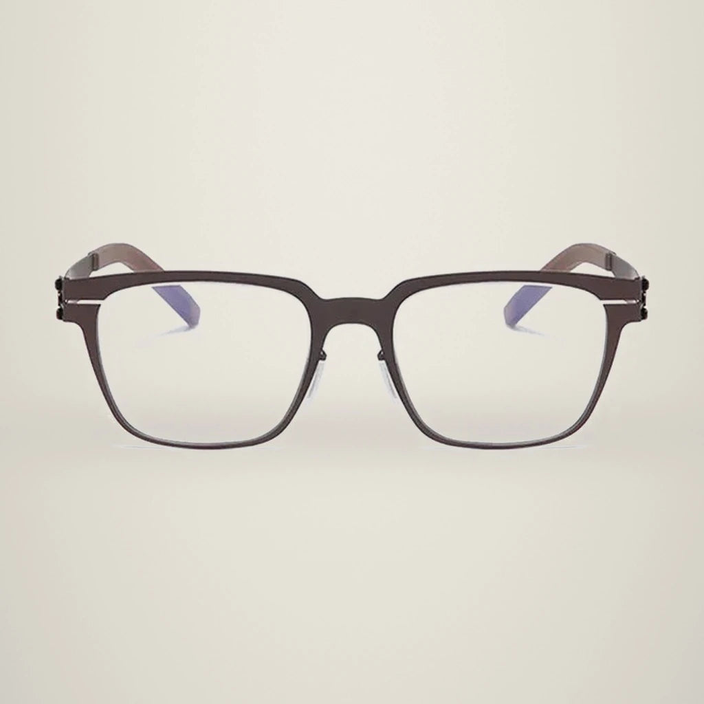 Aimee Unisex Full Rim Square Stainless Steel Eyeglasses Bo — view 3 | Aimee at FuzWeb