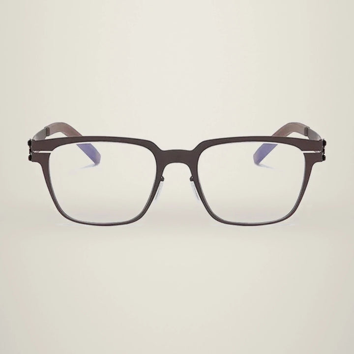 Aimee Unisex Full Rim Square Stainless Steel Eyeglasses Bo — view 3 | Aimee at FuzWeb