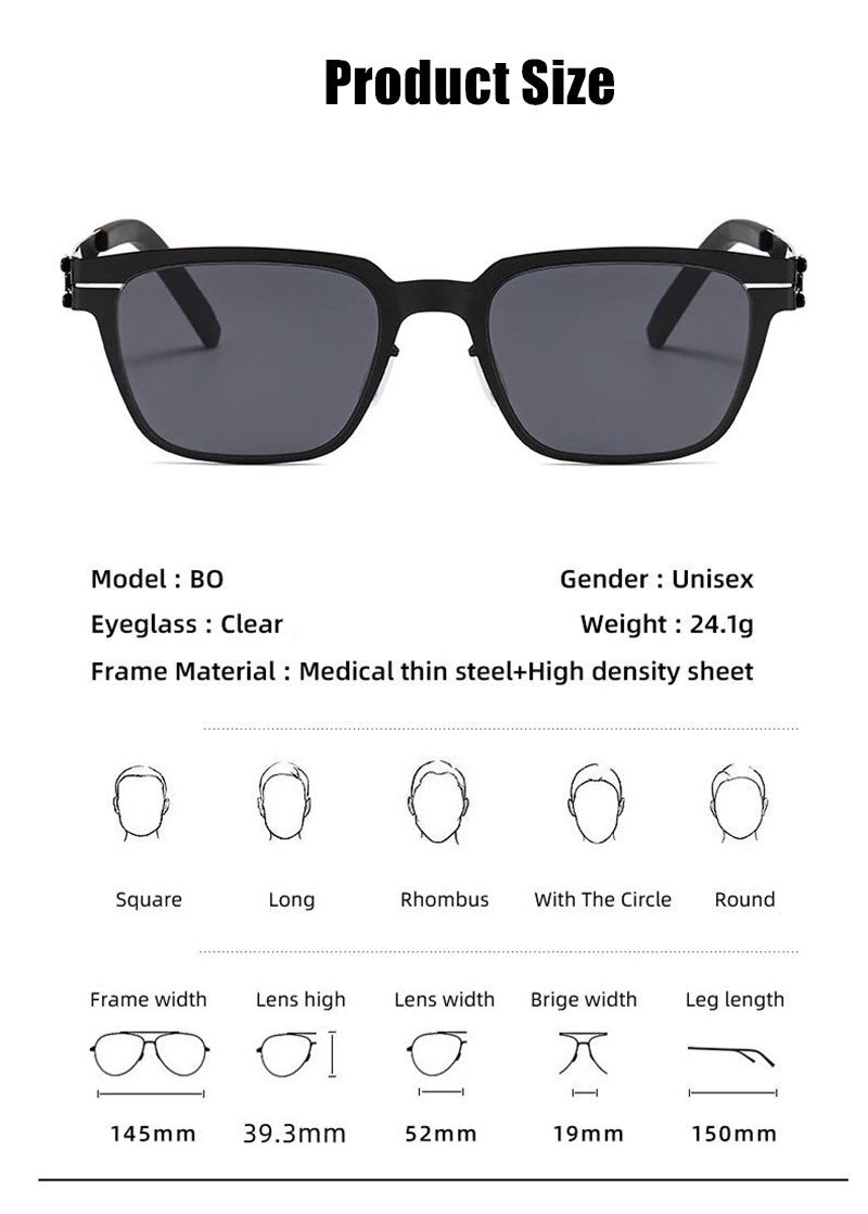 Aimee Bo Eyeglasses — Frame Dimensions and Sizing Chart