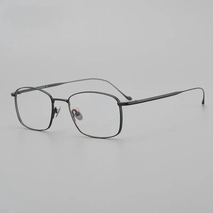 Aimee Unisex Full Rim Square Pure Titanium Eyeglasses Chrod - Black | Aimee at FuzWeb