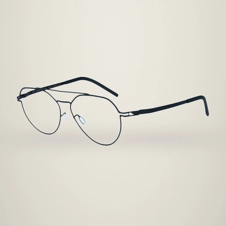 Aimee Unisex Full Rim Pilot Round Stainless Steel Eyeglasses Dana — view 1 | Aimee at FuzWeb