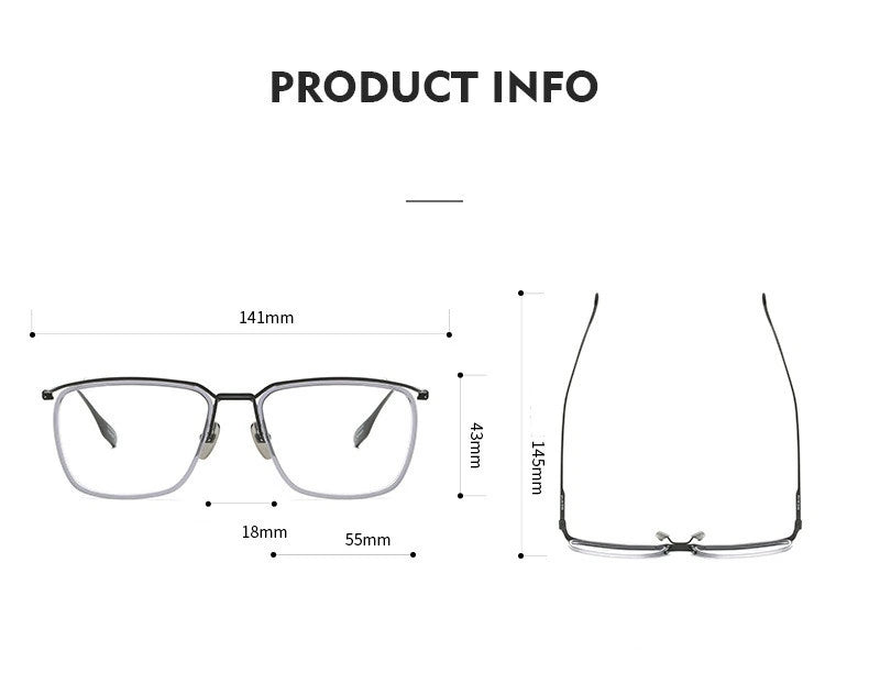 Aimee DTX106 Eyeglasses — Frame Dimensions and Sizing Chart