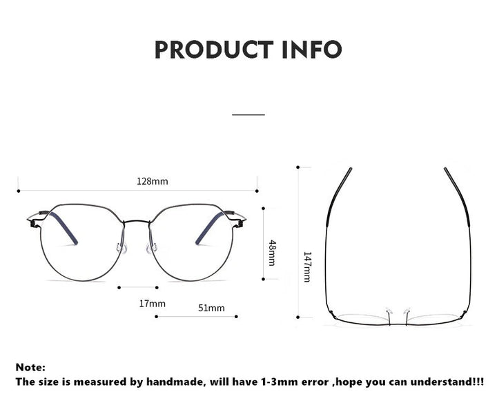 Aimee Evan Eyeglasses — Frame Dimensions and Sizing Chart