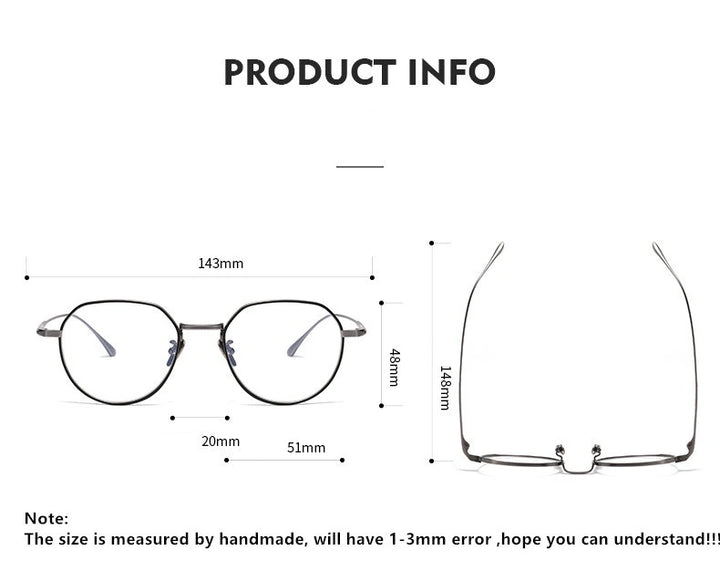 Aimee GMS846 Eyeglasses — Frame Dimensions and Sizing Chart