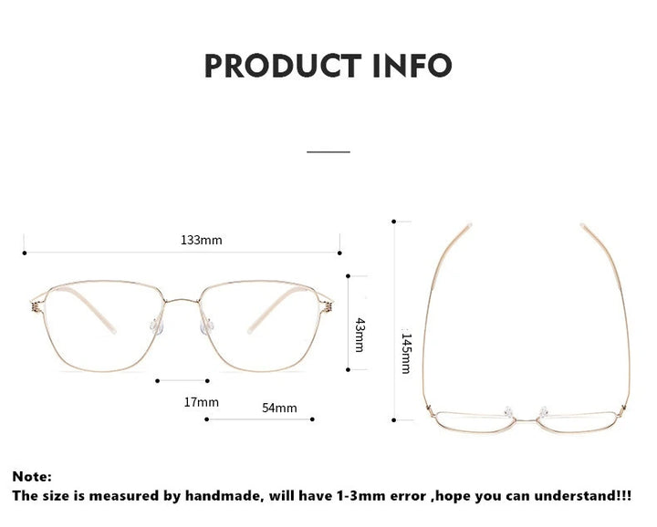 Aimee Gustav Eyeglasses — Frame Dimensions and Sizing Chart