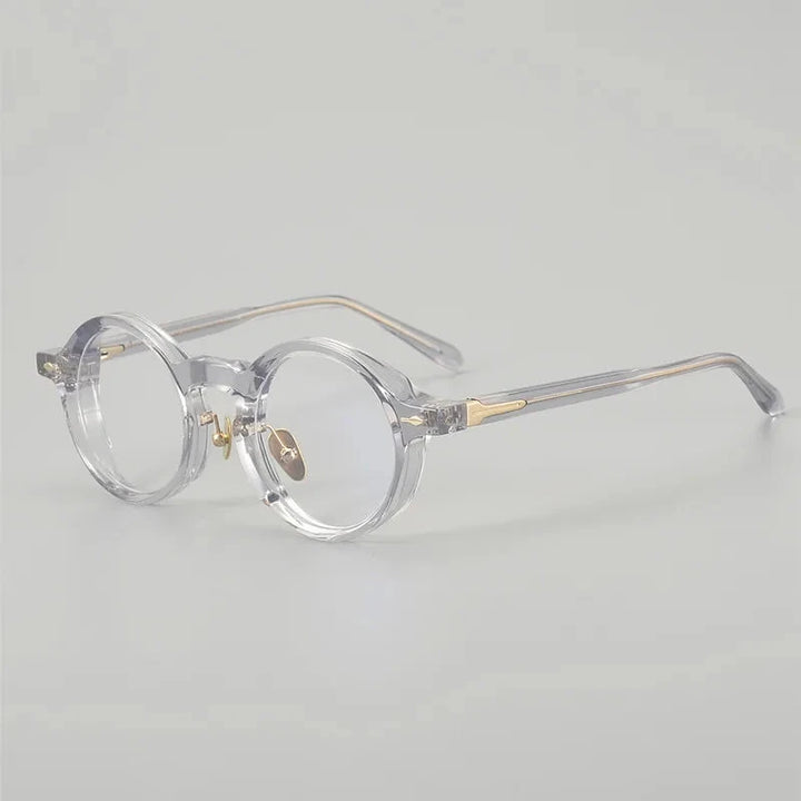 Aimee Unisex Full Rim Round Acetate Eyeglasses JMMCR-60 — view 2 | Aimee at FuzWeb