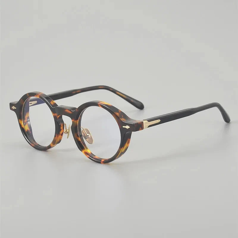 Aimee Unisex Full Rim Round Acetate Eyeglasses JMMCR-60 — view 3 | Aimee at FuzWeb