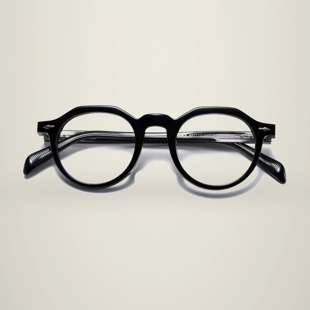 Aimee Unisex Full Rim Round Acetate Eyeglasses JMMRVRX — view 5 | Aimee at FuzWeb