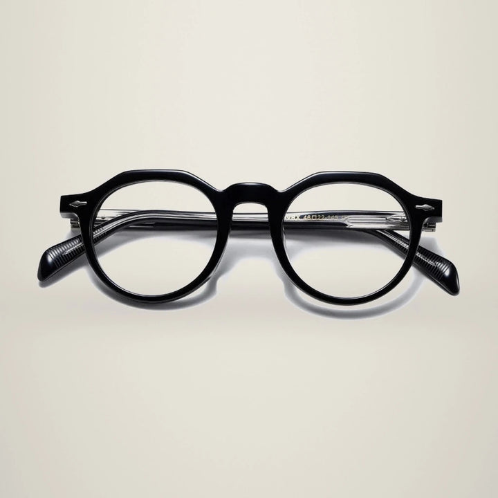 Aimee Unisex Full Rim Round Acetate Eyeglasses JMMRVRX — view 5 | Aimee at FuzWeb