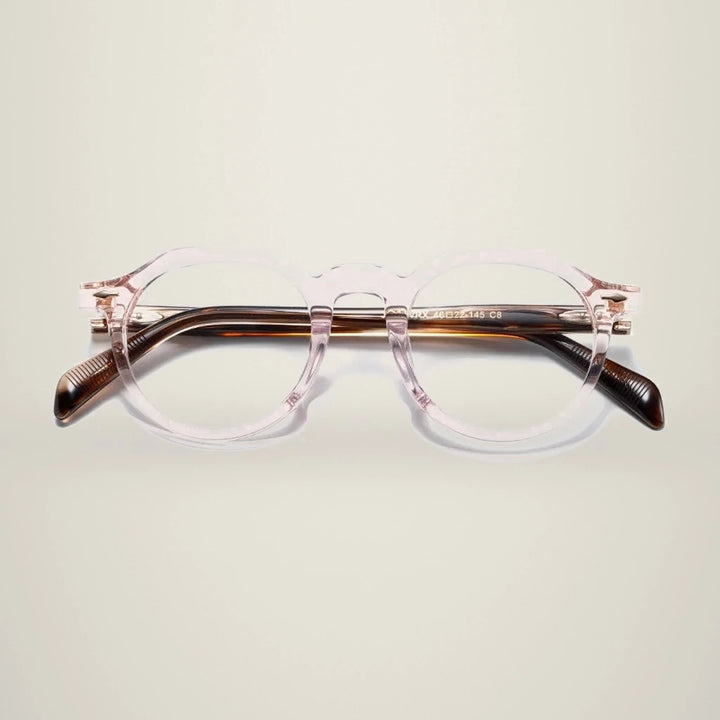 Aimee Unisex Full Rim Round Acetate Eyeglasses JMMRVRX — view 1 | Aimee at FuzWeb
