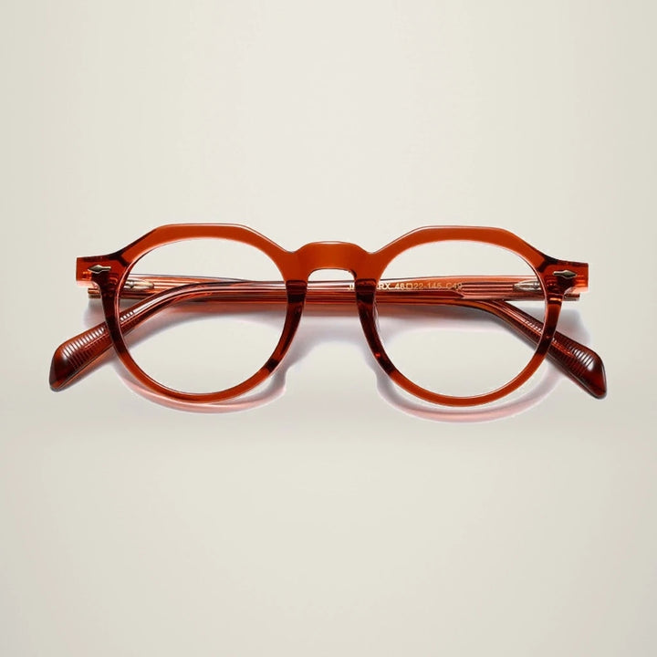 Aimee Unisex Full Rim Round Acetate Eyeglasses JMMRVRX — view 4 | Aimee at FuzWeb
