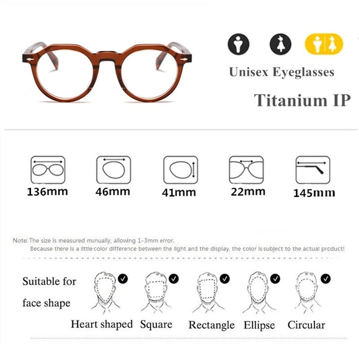 Aimee JMMRVRX Eyeglasses — Frame Dimensions and Sizing Chart