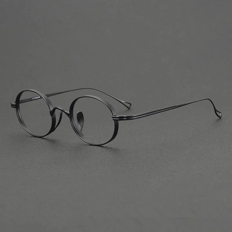 Aimee Unisex Full Rim Oval Titanium Eyeglasses KMN9918 — view 4 | Aimee at FuzWeb
