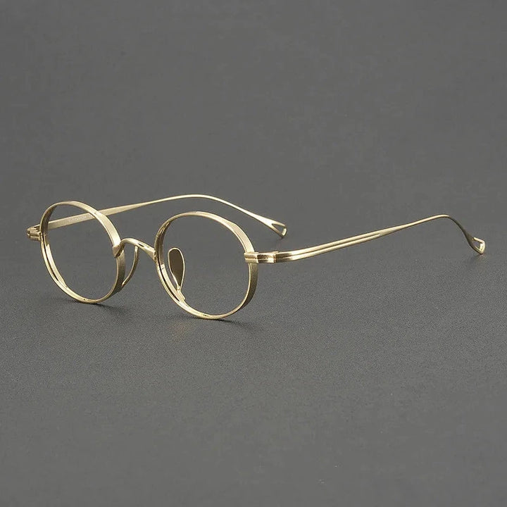 Aimee Unisex Full Rim Oval Titanium Eyeglasses KMN9918 — view 1 | Aimee at FuzWeb