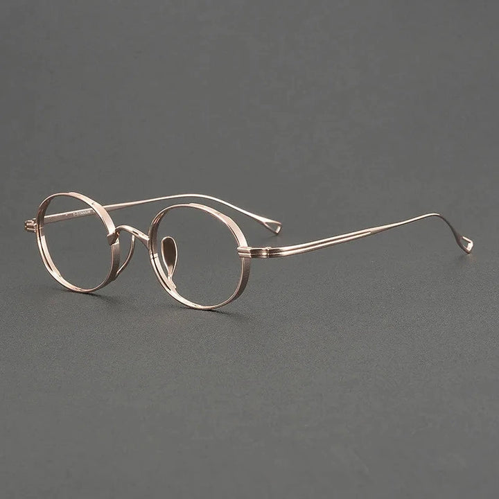 Aimee Unisex Full Rim Oval Titanium Eyeglasses KMN9918 — view 3 | Aimee at FuzWeb
