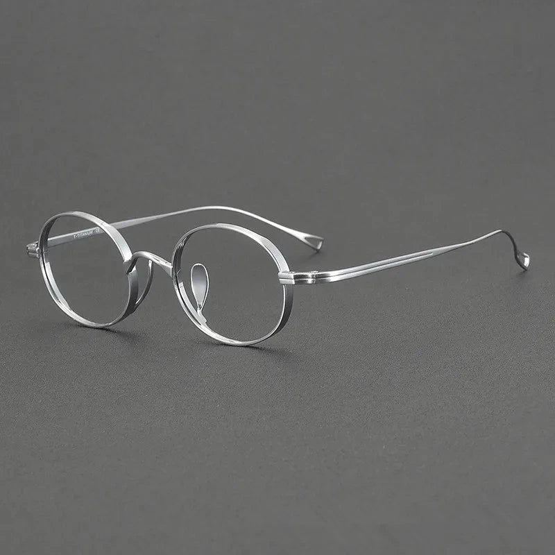 Aimee Unisex Full Rim Oval Titanium Eyeglasses KMN9918 — view 5 | Aimee at FuzWeb