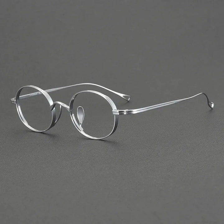Aimee Unisex Full Rim Oval Titanium Eyeglasses KMN9918 — view 5 | Aimee at FuzWeb